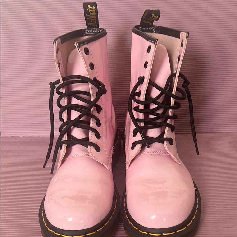 Dr. Martens Pink Lace-Up Boots